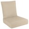 Outdoor Memory Foam Patio Cushions Navy Blue 24X24 Removable Covers 2-Pack